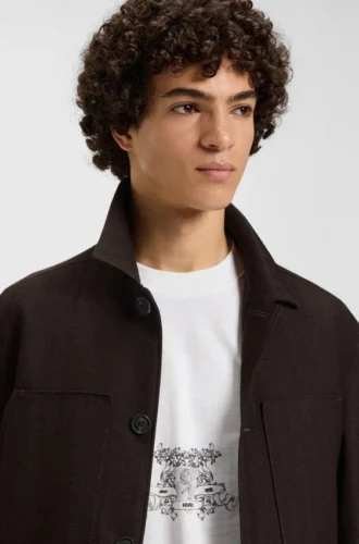 Collegiate-artwork T-shirt in cotton jersey
