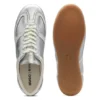 Comfort-insole trainers with silver-tone uppers
