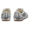 Comfort-insole trainers with silver-tone uppers