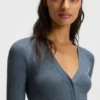 Concealed-closure cardigan in virgin wool