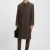 Concealed-closure coat in a regular fit Concealed-closure coat in a regular fit