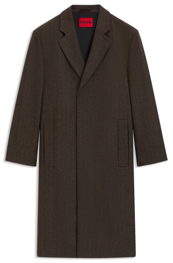 Concealed-closure coat in a regular fit Concealed-closure coat in a regular fit