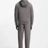 Contrast-binding zip-up hoodie in a cotton blend