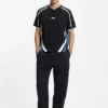 Contrast-detail T-shirt in stretch cotton