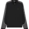 Contrast-detail zip-up jacket in a cotton blend