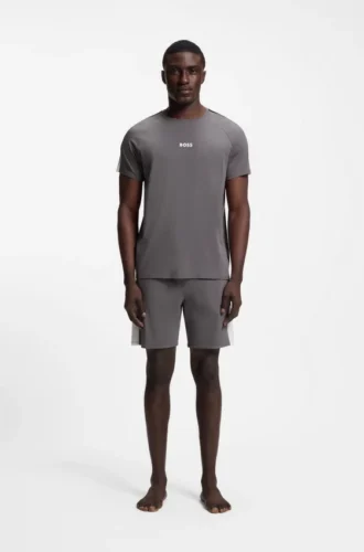 Contrast-insert pyjamas in a cotton blend