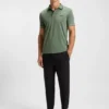 Contrast-logo polo shirt in a slim fit