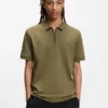Contrast-logo polo shirt in cotton piqué