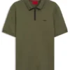 Contrast-logo polo shirt in cotton piqué