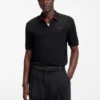 Contrast-logo polo shirt in cotton piqué