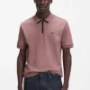 Contrast-logo polo shirt in cotton piqué