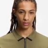 Contrast-logo polo shirt in cotton piqué