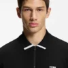 Contrast-logo polo shirt in cotton piqué