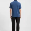 Contrast-logo polo shirt in cotton piqué