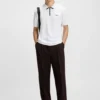 Contrast-logo polo shirt in cotton piqué