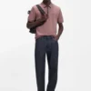 Contrast-logo polo shirt in cotton piqué