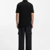 Contrast-logo polo shirt in cotton piqué