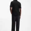 Contrast-logo polo shirt in cotton piqué
