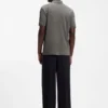 Contrast-logo polo shirt in cotton piqué