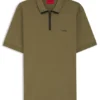 Contrast-logo polo shirt in cotton piqué