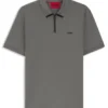 Contrast-logo polo shirt in cotton piqué