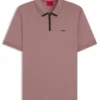 Contrast-logo polo shirt in cotton piqué