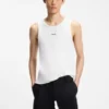 Contrast-logo slim-fit tank top in stretch cotton