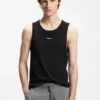 Contrast-logo slim-fit tank top in stretch cotton