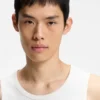 Contrast-logo slim-fit tank top in stretch cotton