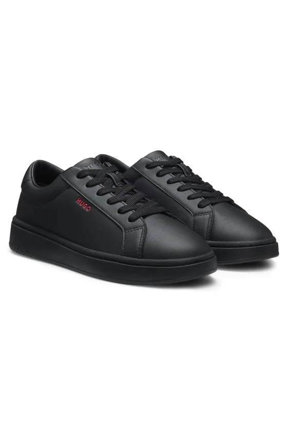 Contrast-logo trainers in faux leather Contrast-logo trainers in faux leather
