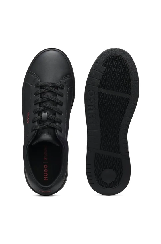 Contrast-logo trainers in faux leather Contrast-logo trainers in faux leather