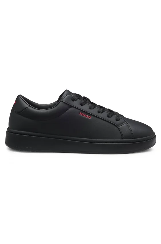 Contrast-logo trainers in faux leather Contrast-logo trainers in faux leather