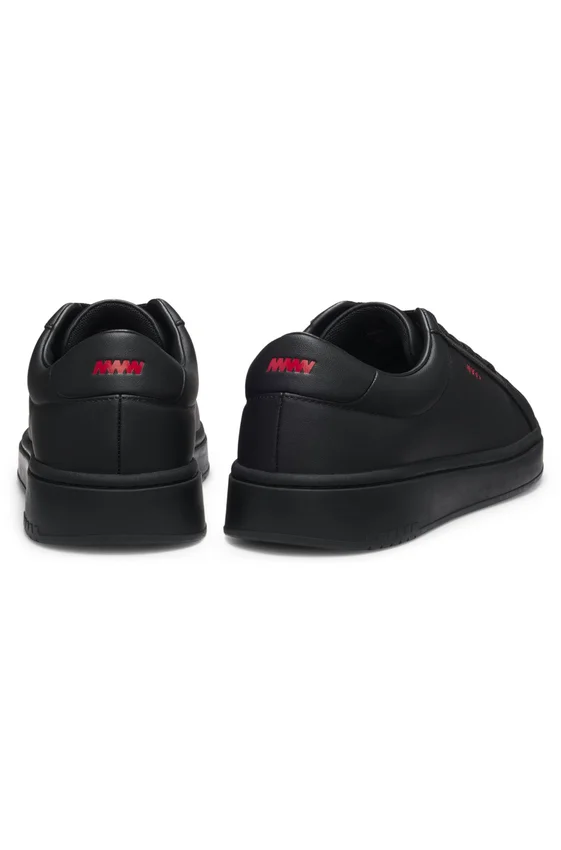 Contrast-logo trainers in faux leather Contrast-logo trainers in faux leather