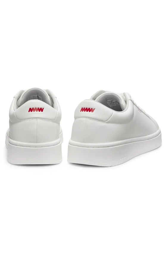 Contrast-logo trainers in faux leather Contrast-logo trainers in faux leather