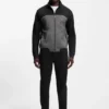 Contrast-piping jacket in a cotton blend