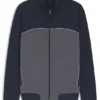 Contrast-piping jacket in a cotton blend
