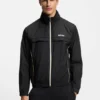Contrast-piping jacket with water-repellent finish Contrast-piping jacket with water-repellent finish