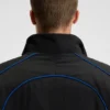 Contrast-piping jacket with water-repellent finish