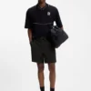 Contrast-piping shorts with water-repellent finish