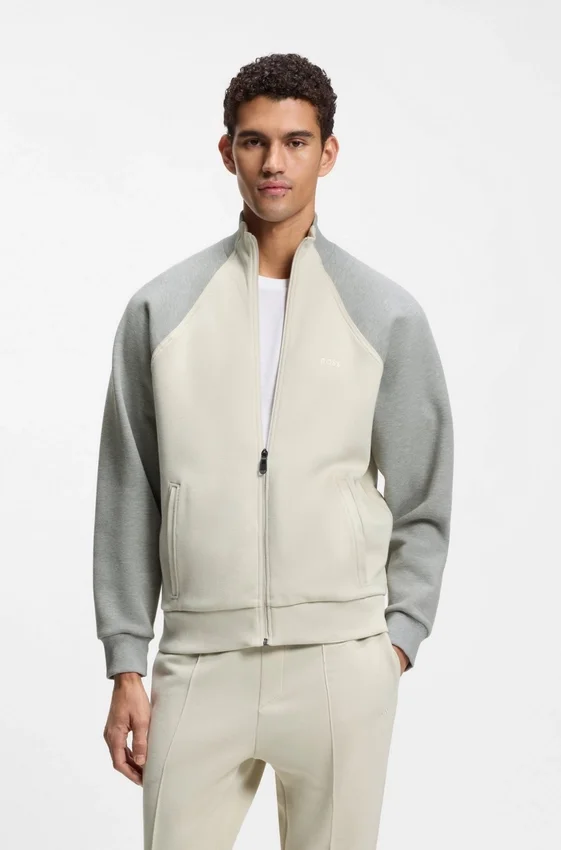 Contrast-piping sweatshirt in a cotton blend Contrast-piping sweatshirt in a cotton blend