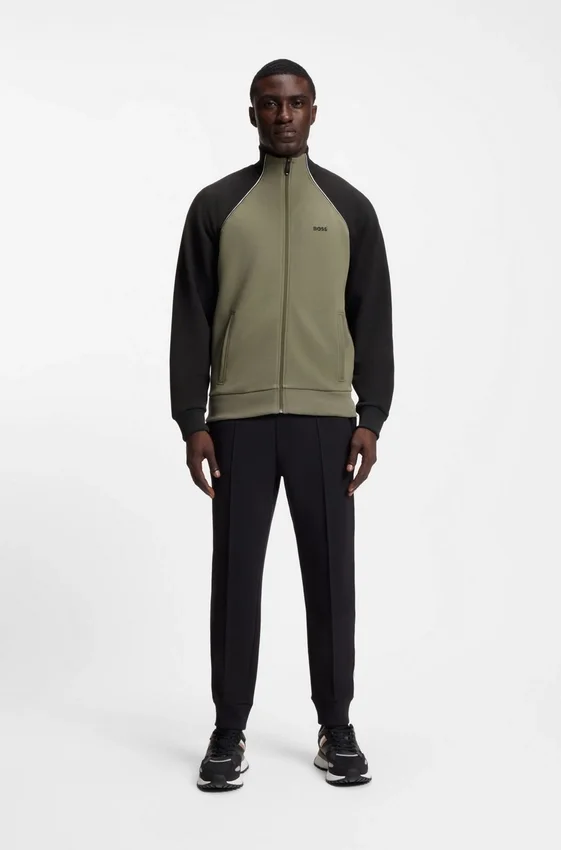 Contrast-piping sweatshirt in a cotton blend Contrast-piping sweatshirt in a cotton blend