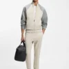 Contrast-piping sweatshirt in a cotton blend Contrast-piping sweatshirt in a cotton blend