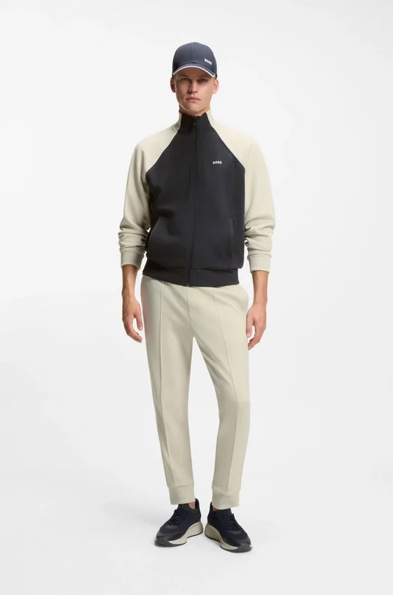 Contrast-piping sweatshirt in a cotton blend Contrast-piping sweatshirt in a cotton blend