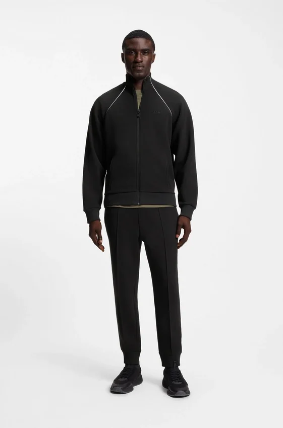 Contrast-piping sweatshirt in a cotton blend Contrast-piping sweatshirt in a cotton blend