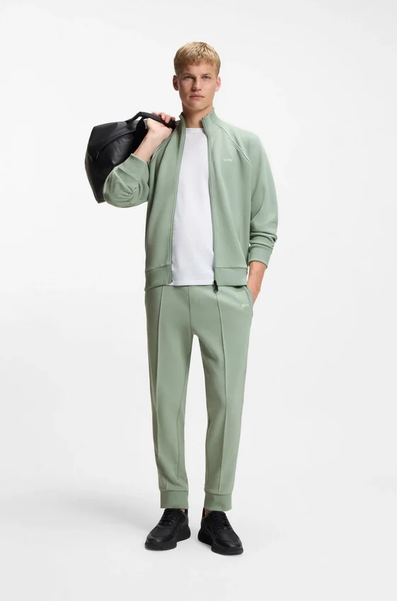 Contrast-piping sweatshirt in a cotton blend Contrast-piping sweatshirt in a cotton blend