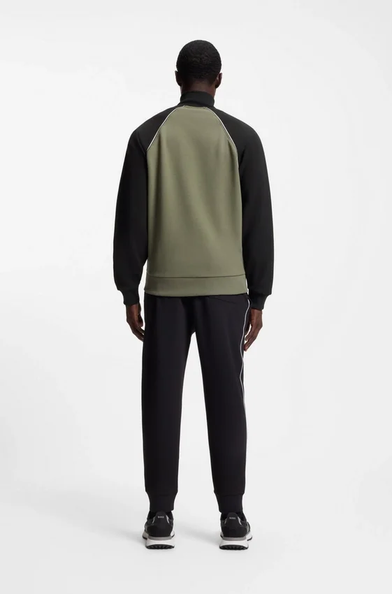 Contrast-piping sweatshirt in a cotton blend Contrast-piping sweatshirt in a cotton blend