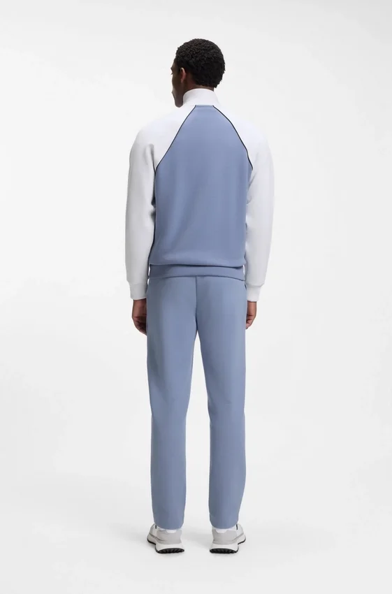 Contrast-piping sweatshirt in a cotton blend Contrast-piping sweatshirt in a cotton blend