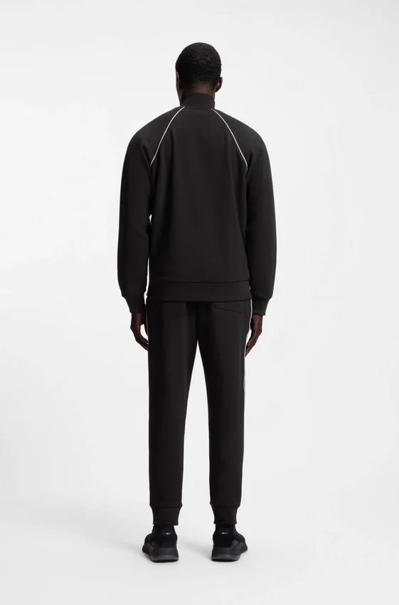 Contrast-piping sweatshirt in a cotton blend Contrast-piping sweatshirt in a cotton blend