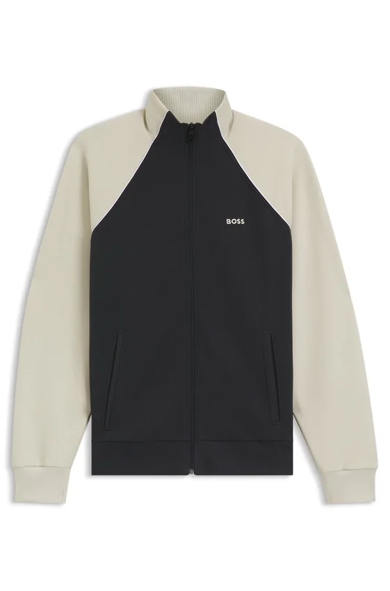 Contrast-piping sweatshirt in a cotton blend Contrast-piping sweatshirt in a cotton blend