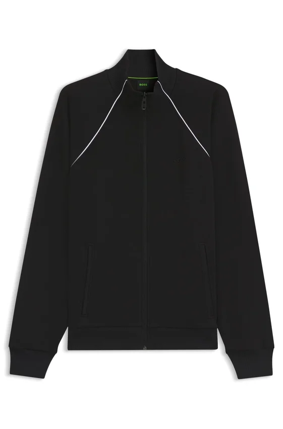 Contrast-piping sweatshirt in a cotton blend Contrast-piping sweatshirt in a cotton blend